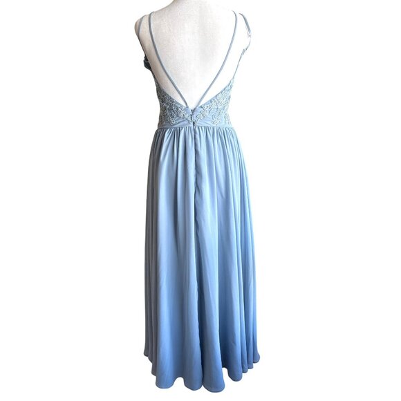 JJ's House Dusty Blue Bridesmaid Prom Formal Pagent Dress Size 4 /6 - Picture 6 of 10